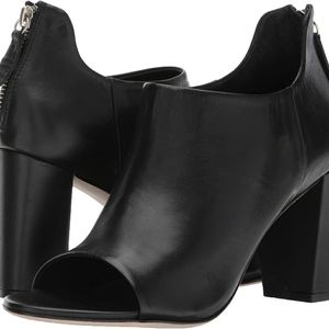 Bernardo Heather Black Glove Leather Open Toe Boot